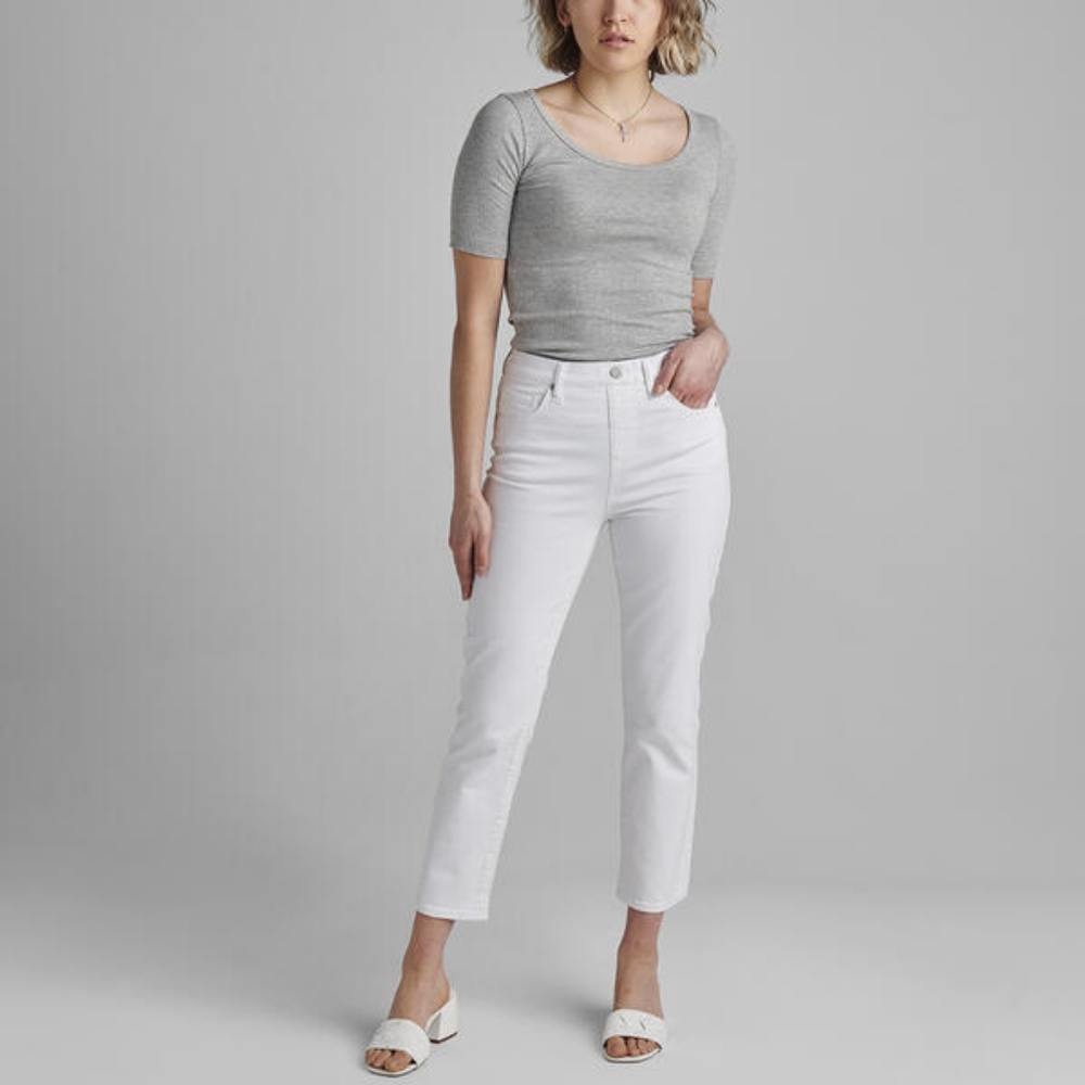 Valentina High Rise Straight Crop Pull-On Jeans (NEW)